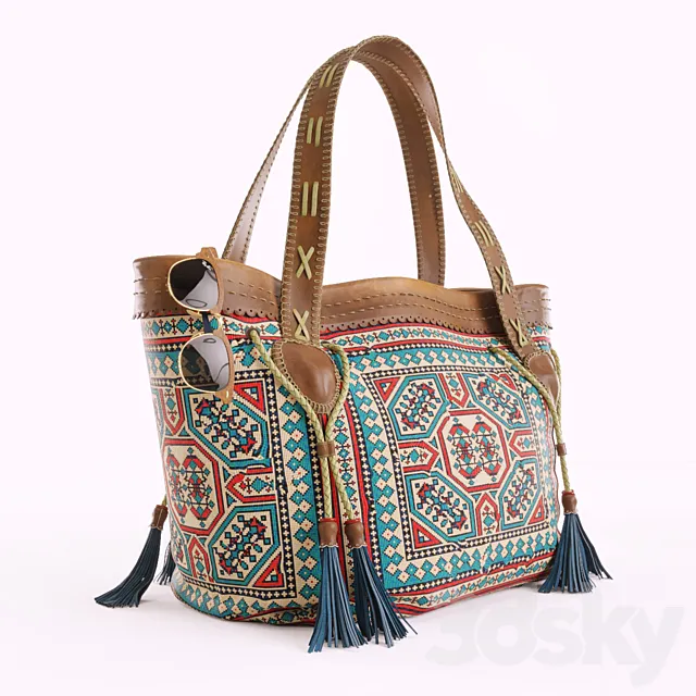 Hippie Bag 3D Model Hippie Bag 3D Model