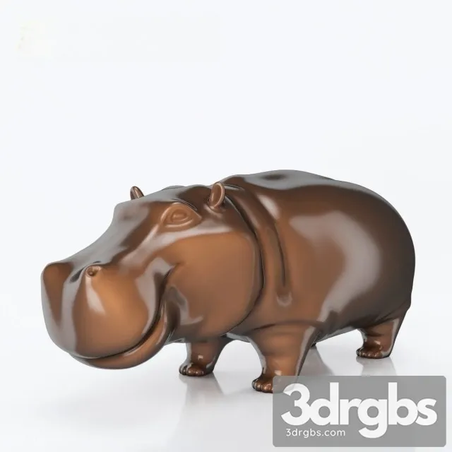 Hippo Statue 3D Model Download
