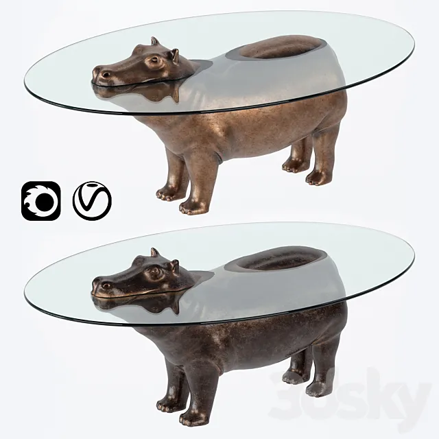 Hippo Table 01 3DModel Hippo Table 01 3DModel