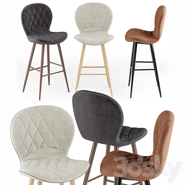 Hiro bar chair 3DModel Hiro bar chair 3DModel