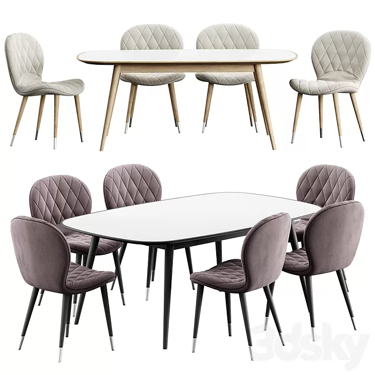 Hiro chair Konyshev HER 042 G Table 3D Model Free Download