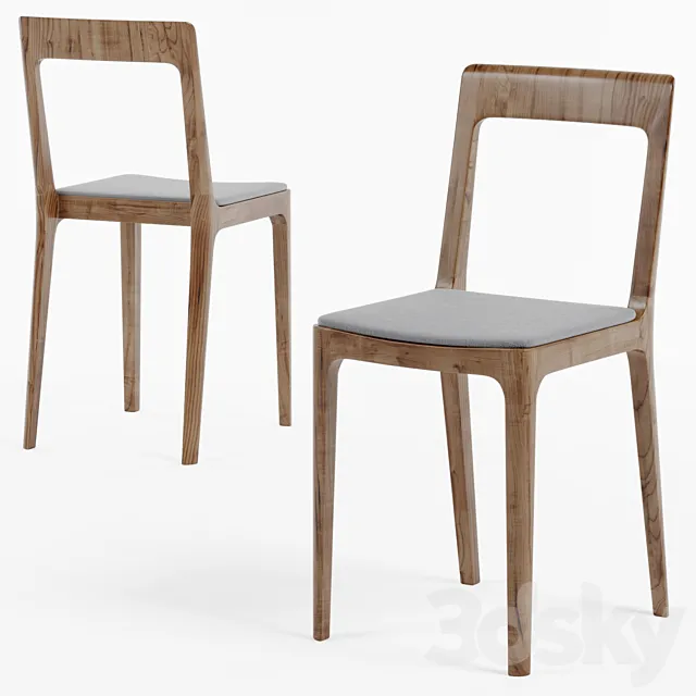 Hiroshima Maruni side chair 3D Model Hiroshima Maruni side chair 3D Model