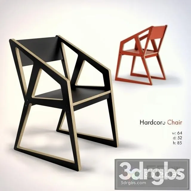 HIS Plywood Hardcore Chair 3D Model Download