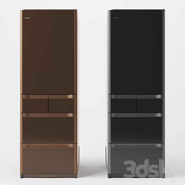 Hitachi RE 5000 U XT refrigerator 3D Model Hitachi RE 5000 U XT refrigerator 3D Model
