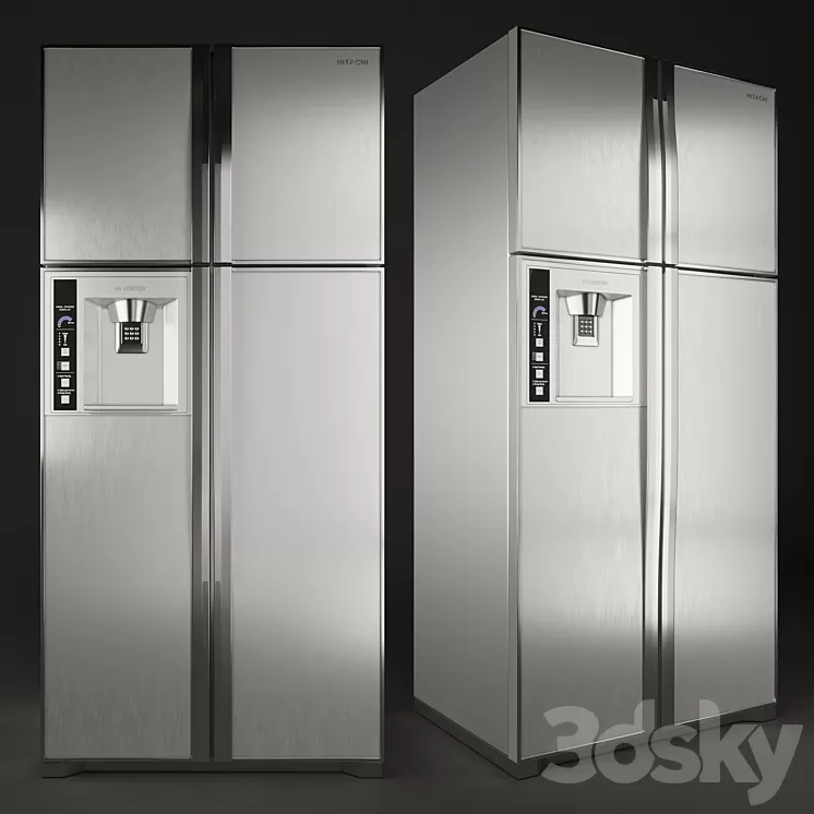 Hitachi refrigerator 3D Model Hitachi refrigerator 3D Model