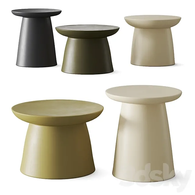 HK Living Earthenware Coffee Tables 3D Model HK Living Earthenware Coffee Tables 3D Model