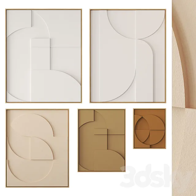 HKliving relief artworks 3D Model