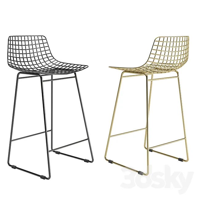 Hkliving Wire stool 3DModel