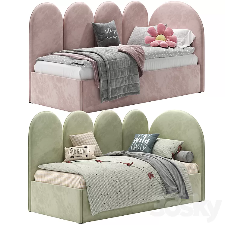 H&L Corner Bed 3D Model Free Download H&L Corner Bed 3D Model Free Download