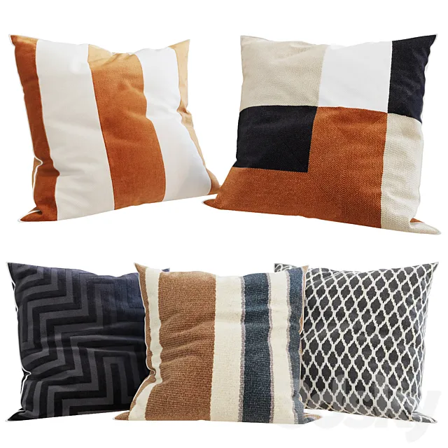 H&M Home – Decorative Pillows set 23 3D Model H&M Home – Decorative Pillows set 23 3D Model