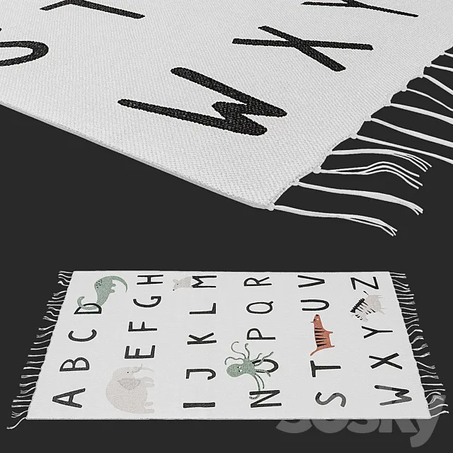 H&m Home Rug Abc Letter 3DModel H&m Home Rug Abc Letter 3DModel