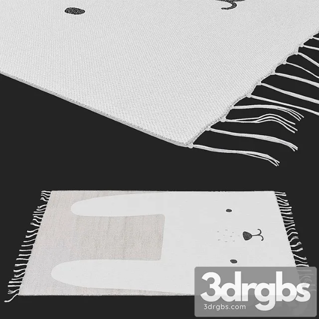 H&m home rug rabbit 3D Model Download