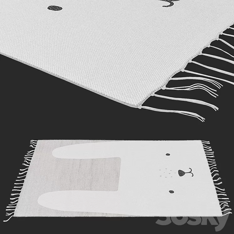 H&m Home Rug Rabbit 3D Model H&m Home Rug Rabbit 3D Model