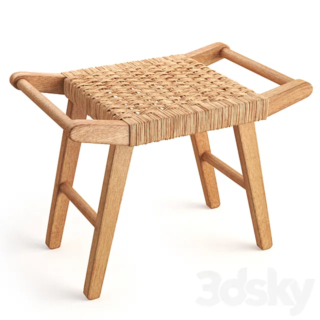 H&M Home Straw-seat stool 3D Model H&M Home Straw-seat stool 3D Model