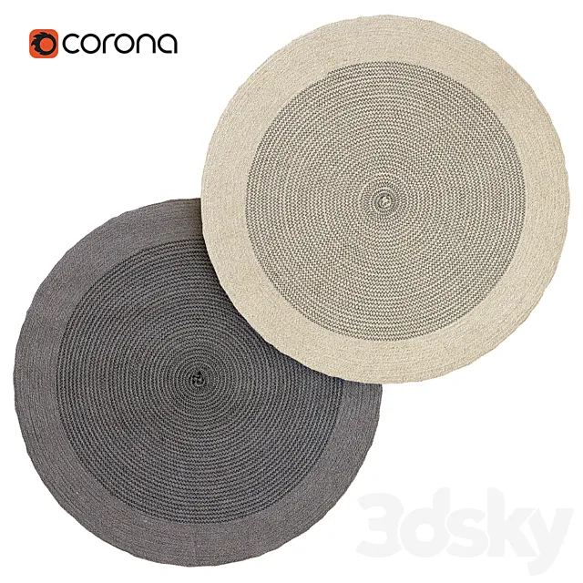 H&M Jute Rugs 3D Model H&M Jute Rugs 3D Model