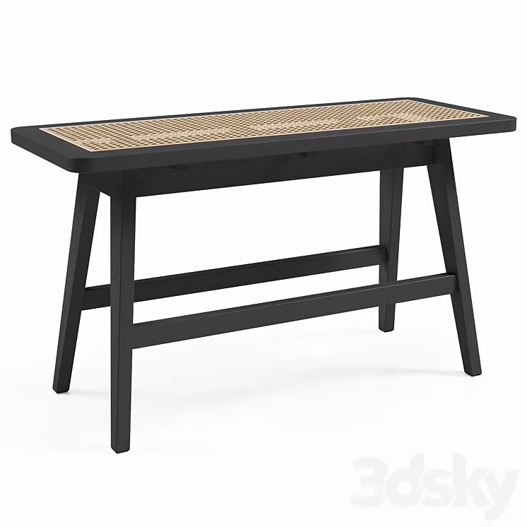 H&M Rattan bench 3D Model H&M Rattan bench 3D Model