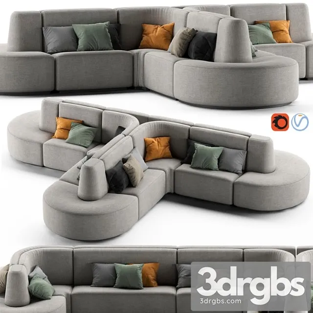 Hmd interiors bistro sofa 2 2 3D Model Download Hmd interiors bistro sofa 2 2 3D Model Download