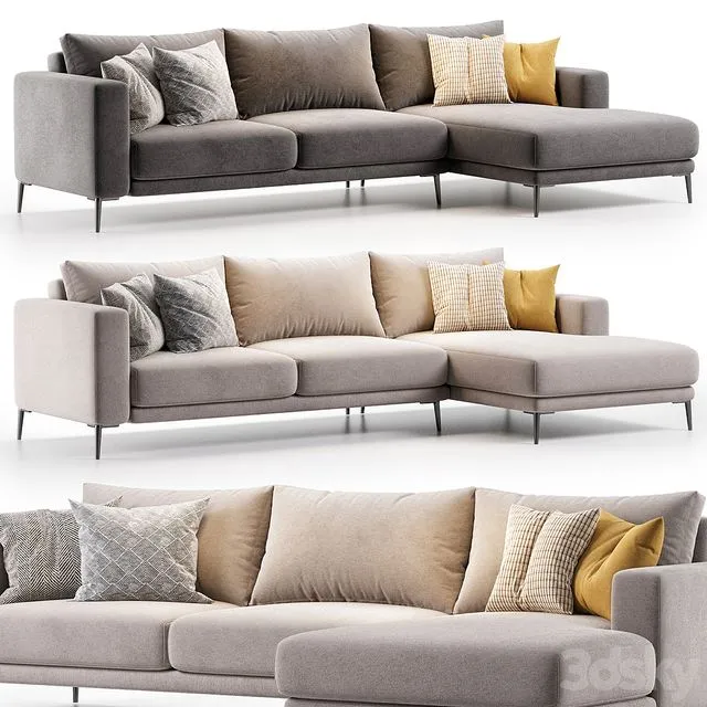 Hoekbank Barlio 3D Model