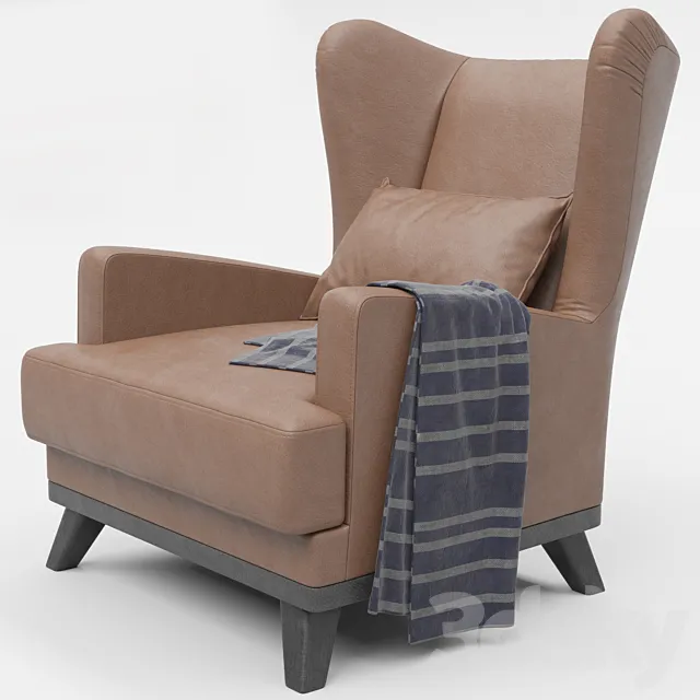 Hoff ludwig armchair brown 3D Model