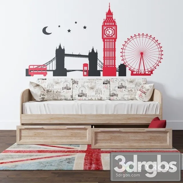 Hoff Sherwood Bed 3D Model Download