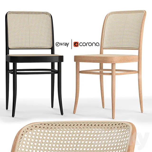 Hoffmann side dining chair 3D Model Hoffmann side dining chair 3D Model