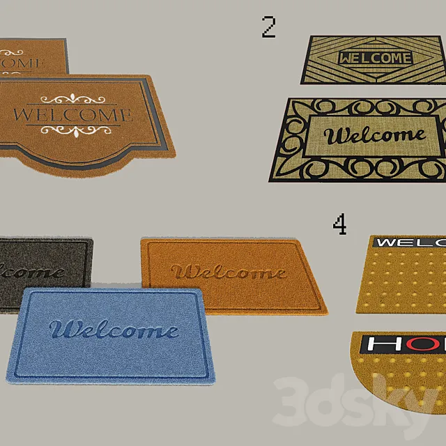 Holders Welcome mats 3D Model Holders Welcome mats 3D Model