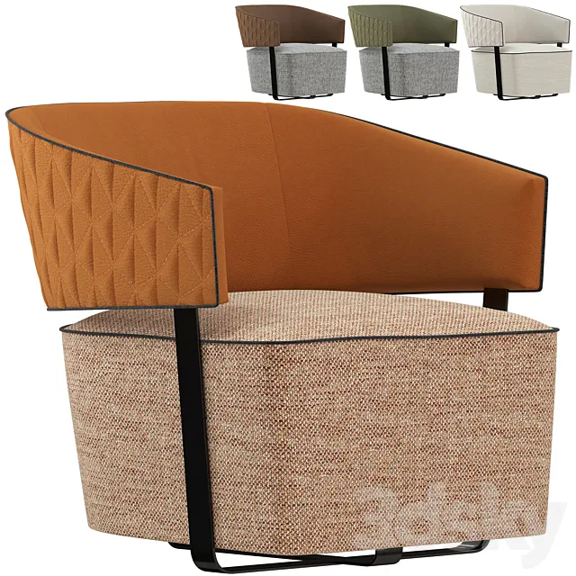 HOLLY collection armchair from CEPPI factory 3D Model HOLLY collection armchair from CEPPI factory 3D Model