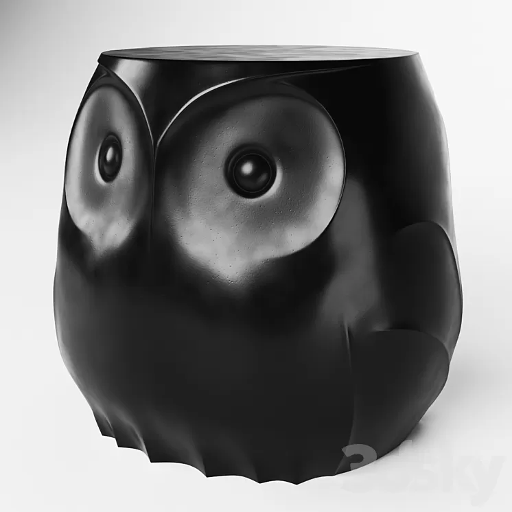 Holly Hunt Mister Owl Side Table 3D Model Holly Hunt Mister Owl Side Table 3D Model