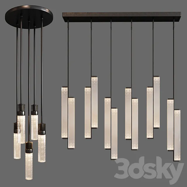 Holly hunt set chandelier 3D Model Holly hunt set chandelier 3D Model