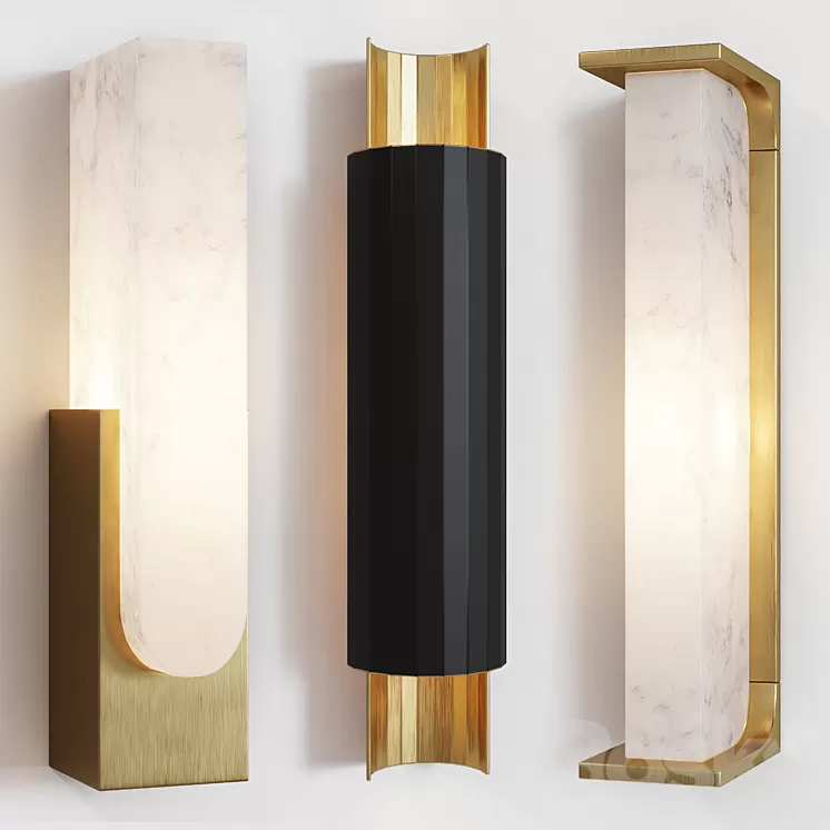 Holly Hunt set SCONCE 3D Model Holly Hunt set SCONCE 3D Model