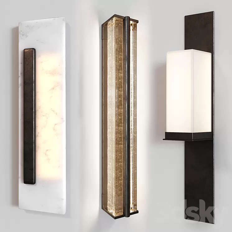 Holly Hunt set Sconce 4 3D Model Holly Hunt set Sconce 4 3D Model