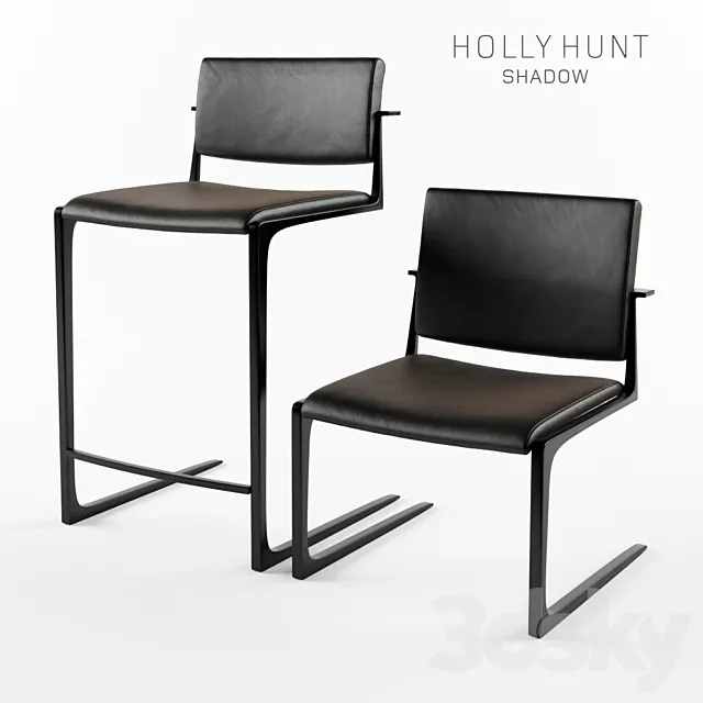 Holly Hunt Shadow Counter & Dining chair 3D Model