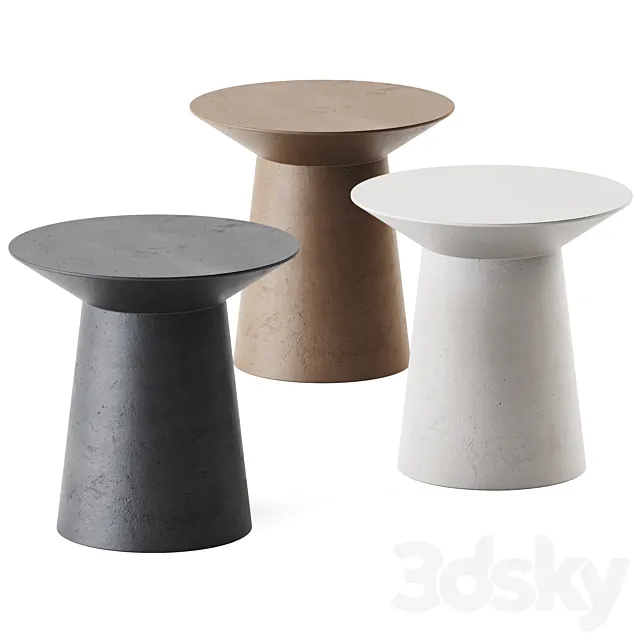Holly Outdoor Concrete Side Table 3DModel Holly Outdoor Concrete Side Table 3DModel