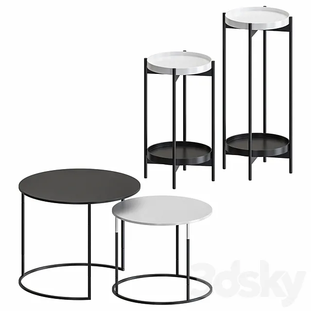 HollyHOME collection – Coffee tables set 3D Model