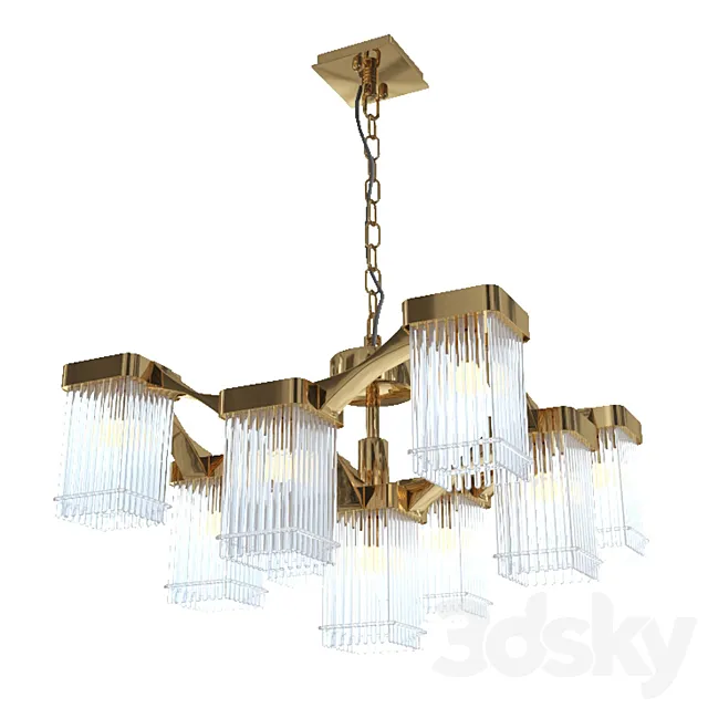 Hollywood Regency Pendant Lamp 3D Model
