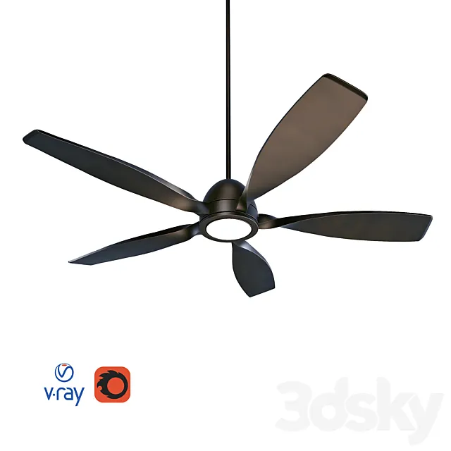 HOLT ceiling fan from Quorum USA. 3D Model