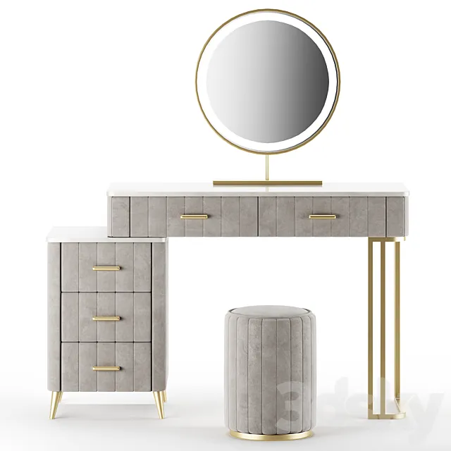 Homary Makeup Vanity Table 3D Model