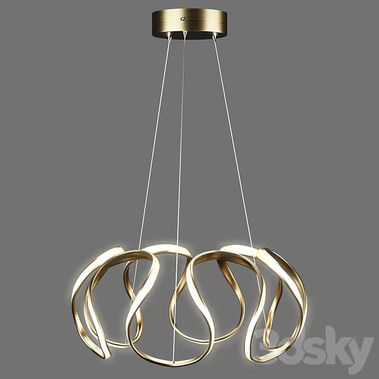 Homary Rola Gold LED Unique Geometric Chandelier Haning Pendant Light 3D Model Free Download