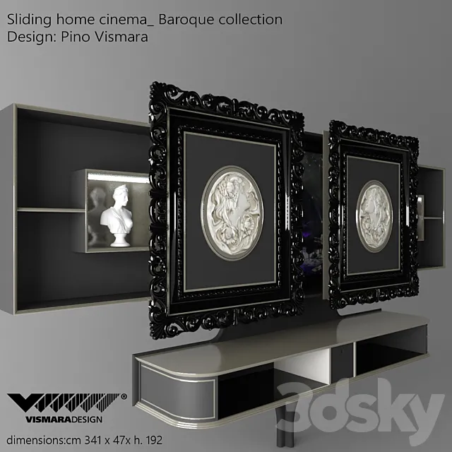 Home cinema VISMARA design 3D Model Home cinema VISMARA design 3D Model