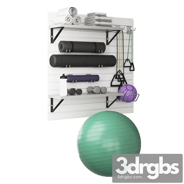 Home Fitness Set White 3D Model Download