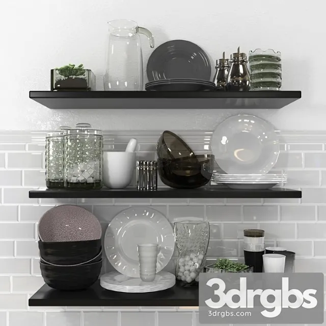 Home Kitchen Set 3D Model Download