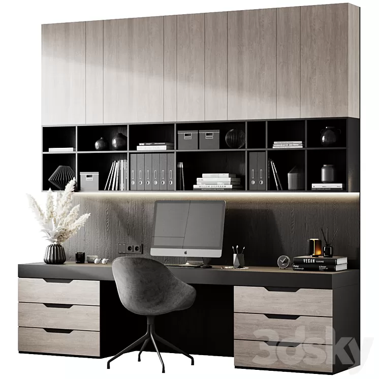 Home Office 2 3D Model Free Download