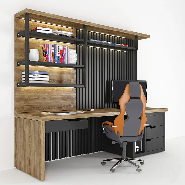 Home Office 3D Model Free Download