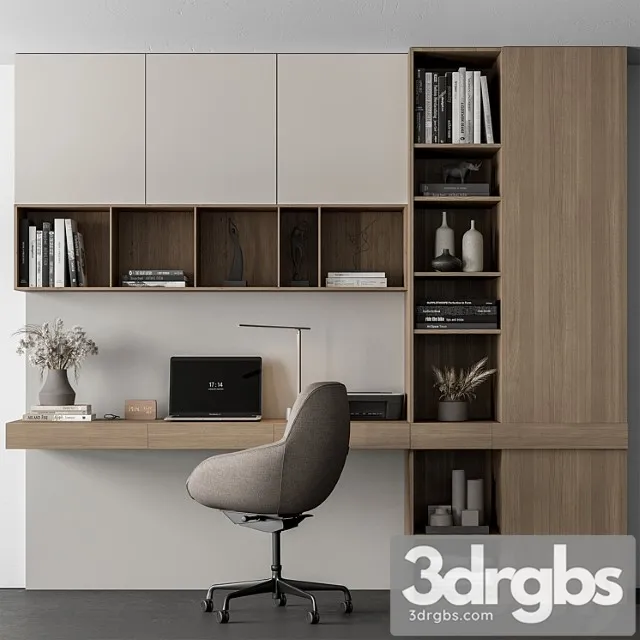 Home Office Set Office Furniture 418 3D Model Download