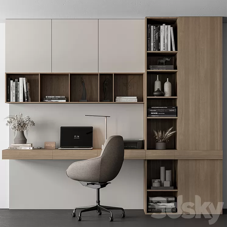 Home Office Set – Office Furniture 418 3D Model Free Download