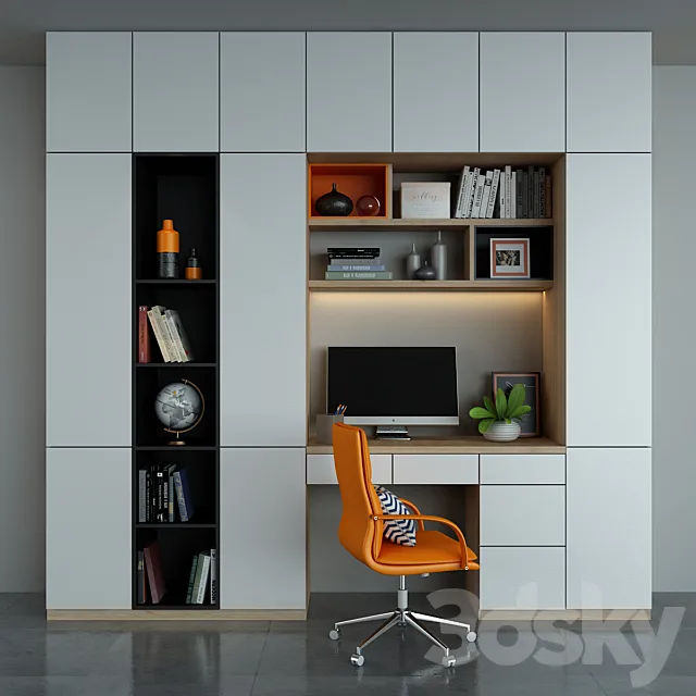 Home office white 3DModel