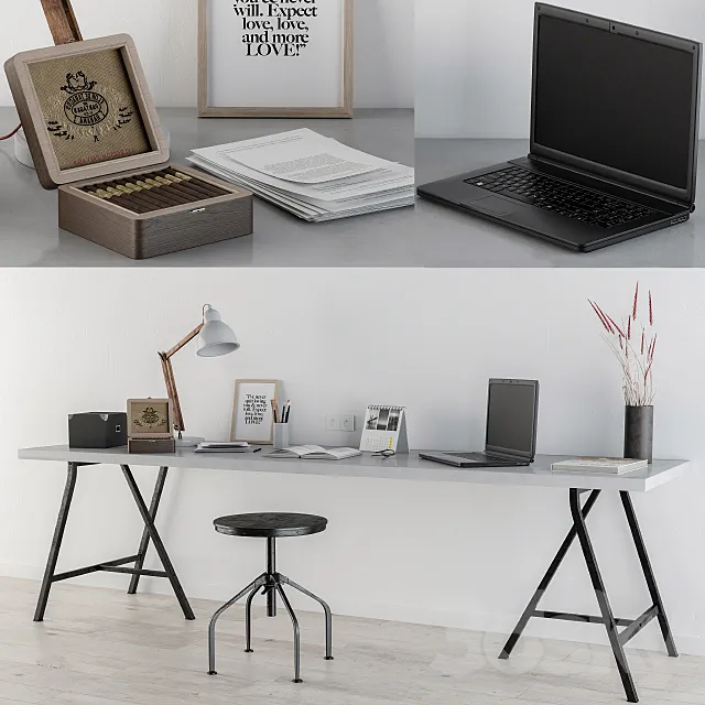 Home Office-WorkPlace 3DModel