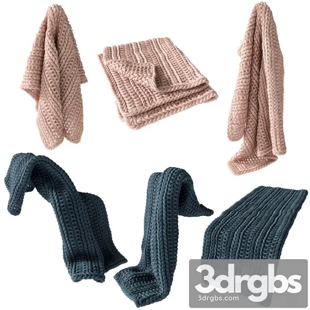 Home republic chunky knit throw 01 3D Model Download