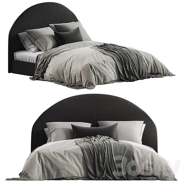 Home Republic Vintage Washed Linen Stripe Pillowcase 3D Model Home Republic Vintage Washed Linen Stripe Pillowcase 3D Model