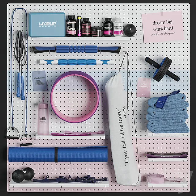 Home Sports Kit for Yoga and Fitness 3DModel